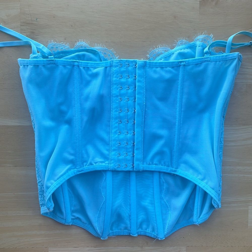 NWOT Urban Outfitters Modern Love Corset in Turquoise XL - Picture 4 of 4
